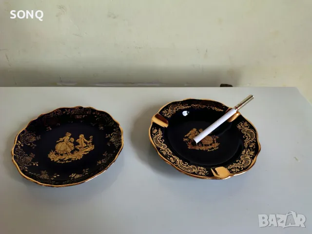 Прекрасен Позлатен 22К Порцеланови Компликт-Лимож, снимка 12 - Антикварни и старинни предмети - 49903191