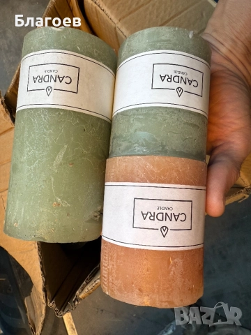 Рустик свещи цилиндър!, снимка 2 - Декорация за дома - 52425354