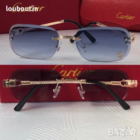 Cartier Mъжки Дамски слънчеви очила овални елипса 4 цвята, снимка 6 - Слънчеви и диоптрични очила - 49785711