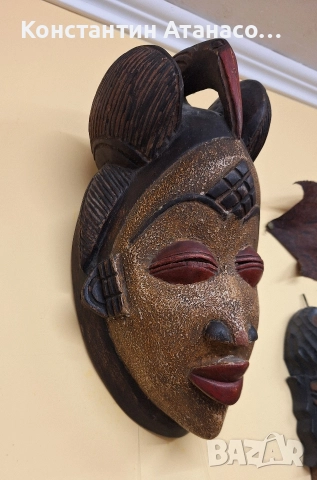 Стара дървена маска от племето Пуно, снимка 3 - Антикварни и старинни предмети - 52851012