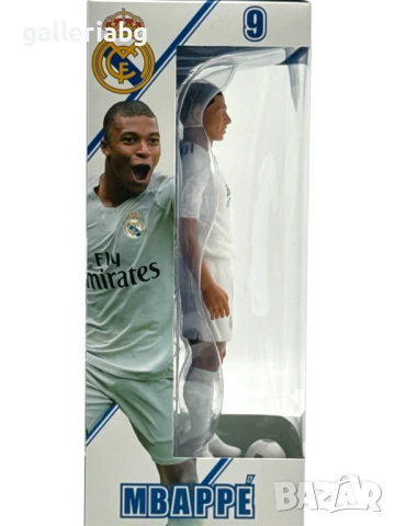 Фигурка на Mbappé с екип на Real Madrid – модел №9 с кутия и топка, снимка 3 - Фигурки - 51262762