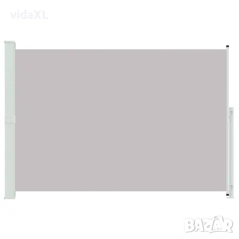 vidaXL Прибираща се дворна странична тента, 200x314 см, сива, снимка 4 - Огради и мрежи - 56146629