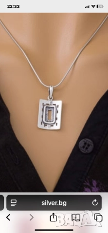 Български комплект сребро 925 обици и висулка, снимка 10 - Колиета, медальони, синджири - 52044634