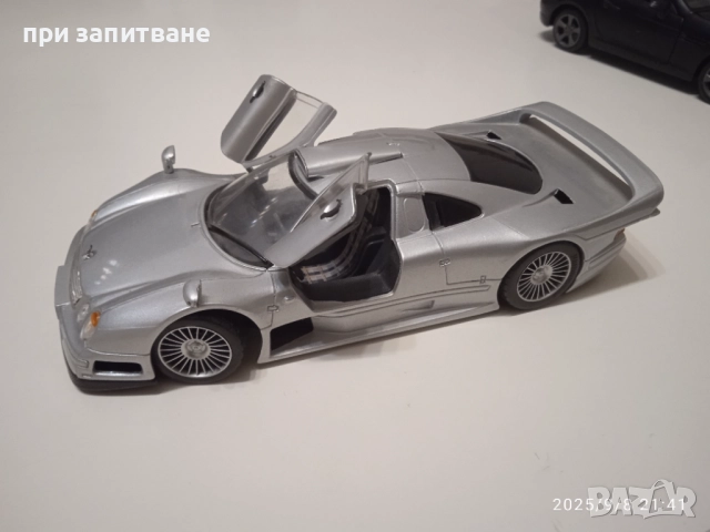 Mercedes CLK GTR 1:26 и Mercedes SLK 1:24, Maisto, Lamborgini Sesto Elemento, Motormax 1:24 , снимка 3 - Колекции - 51686201