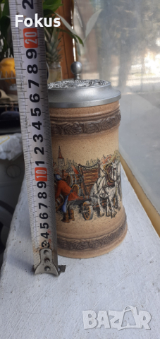 Колекционерска немска халба за бира с капак, снимка 7 - Антикварни и старинни предмети - 44827141
