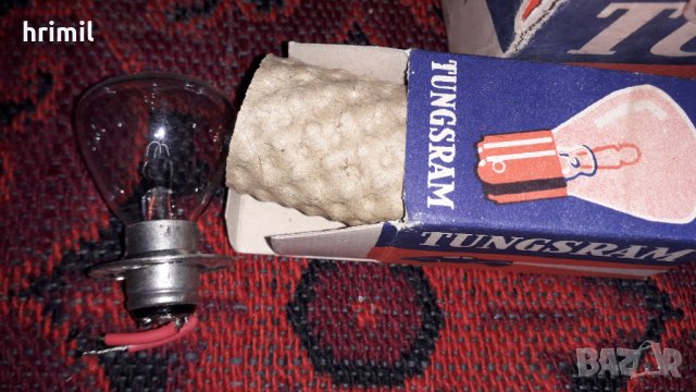 Лампи за фар Tungsram стар модел на 6V, снимка 5 - Аксесоари и консумативи - 41591066