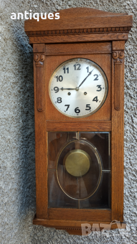 Стар немски стенен часовник - Junghans - Антика - 1930г., снимка 1 - Антикварни и старинни предмети - 36248317