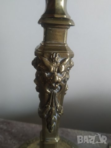 два барокови свещници-комплект, снимка 5 - Антикварни и старинни предмети - 39962878