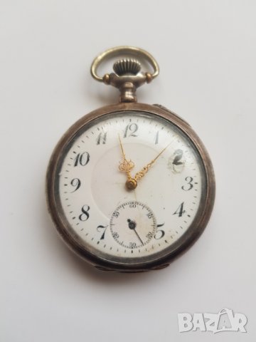 Стар джобен сребърен часовник, снимка 1