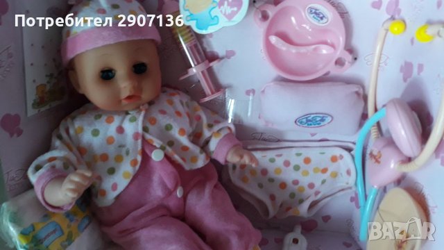 БЕБЕ С ФИНКЦИИ ,ПЛАЧЕ,ВДИГА ТЕМПЕРАТУРА,ИМА ЛЕКАРСКИ КОМПЛЕКТ, снимка 4 - Кукли - 38683849