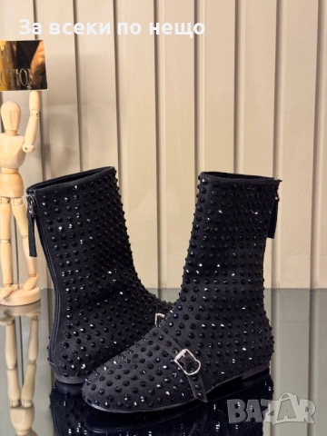 Дамски Боти С Камъни - 2 Цвята Код SK357, снимка 3 - Дамски боти - 52668023