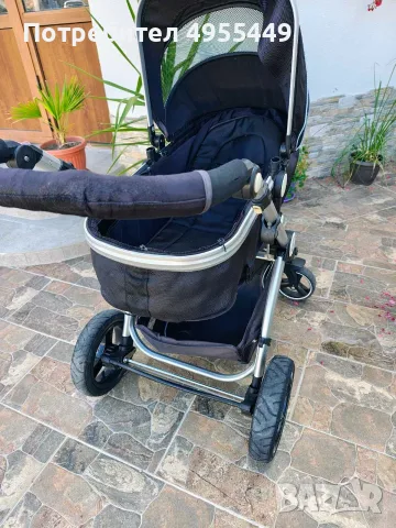  i-Safe System Black Trio Travel System 3-в-1 – комбинирана бебешка количка с кош/седалка, кошче за , снимка 7 - Детски колички - 56194526