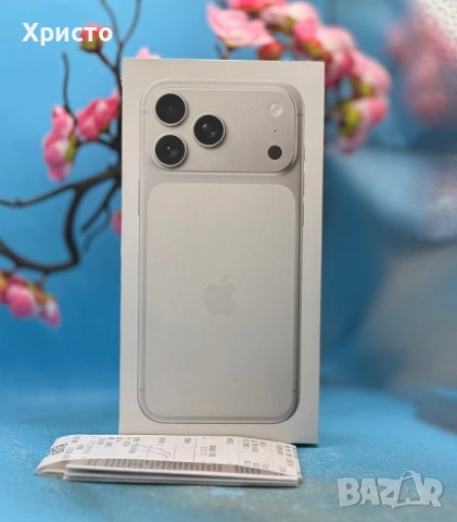 НОВ!!! Apple iPhone 17 Pro Max, 256GB, 5G, Silver + подарък оригинален адаптер Apple, снимка 2 - Apple iPhone - 53249254