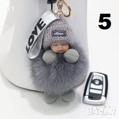 Спящо бебе Сладка пухкава плюшена кукла Ключодържатели , снимка 5 - Подаръци за жени - 42541387