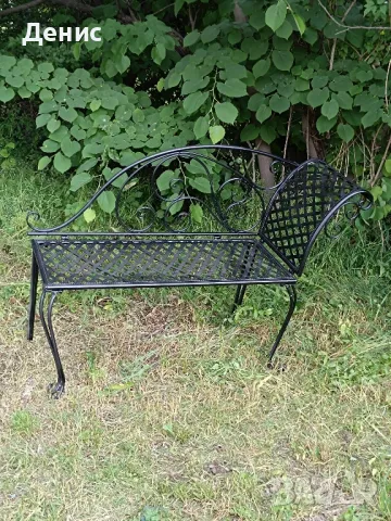 пейка метална черна 25487, снимка 3 - Градински мебели, декорация  - 50325823