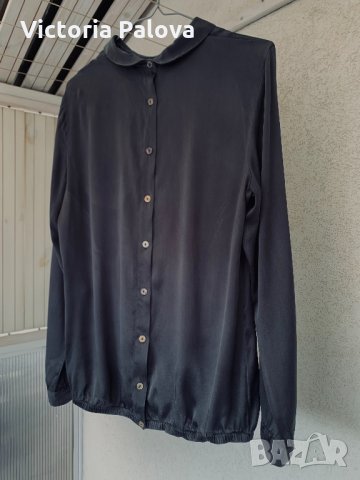 Блуза HUGO BOSS кралска коприна, снимка 12 - Блузи с дълъг ръкав и пуловери - 36028837