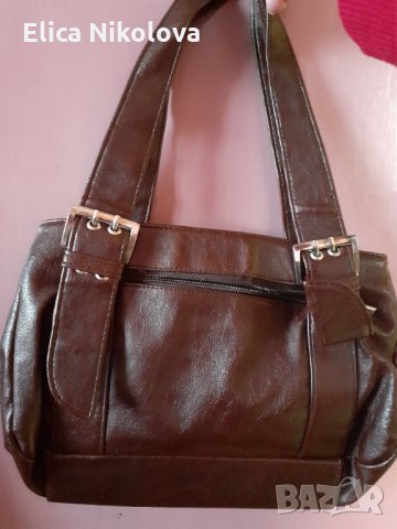 Дамска чанта тъмно кафява на цвят , снимка 11 - Чанти - 35802486