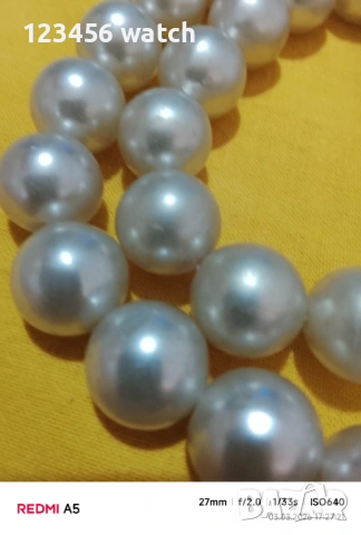 Красиво старо колие от естествени перли, снимка 5 - Колиета, медальони, синджири - 53696230