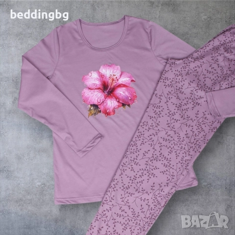 Дамска Памучна #пижама , снимка 2 - Пижами - 36373866