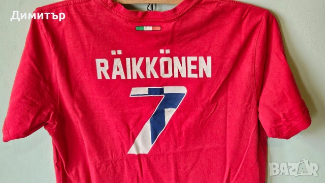 Оригинална тениска Ferrari Formula 1 f1 Kimi Raikkonen speed race sport рали Size Large , снимка 7 - Тениски - 53491364