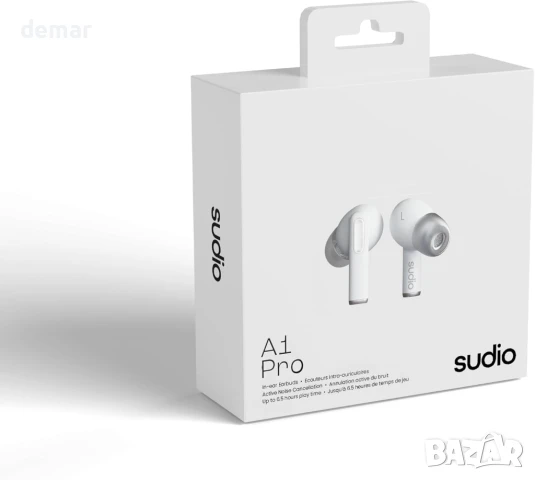Безжични слушалки Sudio A1Pro Snow White In-Ear, Bluetooth, сензорно управление, IPX4, снимка 8 - Безжични слушалки - 50471195