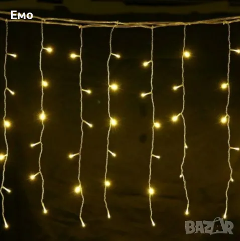 Коледна завеса от лампички: Създайте магия у дома с огнени светлини, снимка 9 - Декорация за дома - 48215605