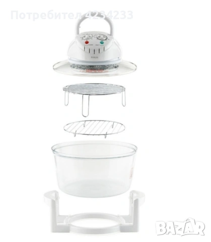 Комбинирана 2 в 1 халогенна фурна и Еър фрайър , снимка 3 - Печки, фурни - 53672008