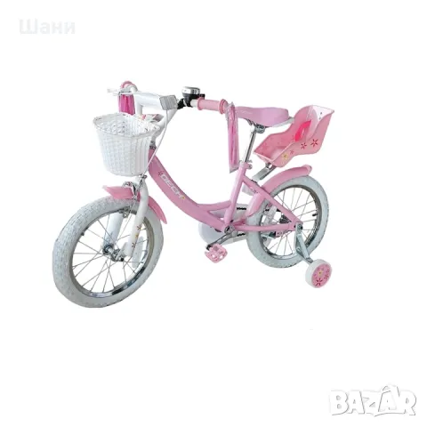 Детски велосипед Dech, 16”, помощни колела, Розов, снимка 6 - Детски велосипеди, триколки и коли - 49081770