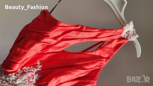 Червена абитуриентска рокля , снимка 6 - Рокли - 35683314
