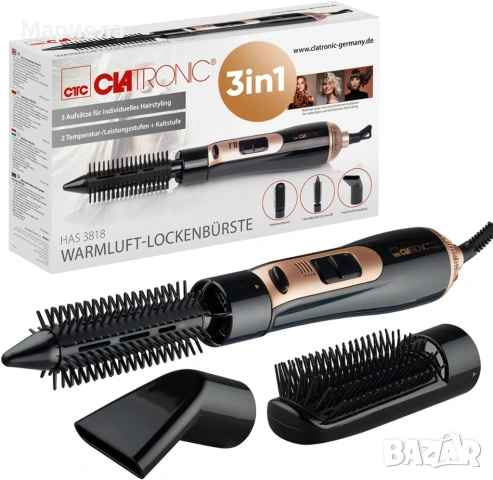 Четка за горещ въздух 3 приставки, снимка 3 - Други - 53032632