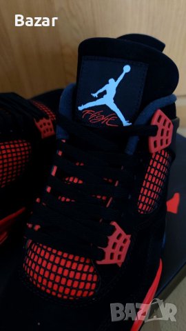Nike Air Jordan 4 Red Thunder Нови Оригинални Мъжки Обувки Кецове Маратонки Размер 44 Номер 28см , снимка 2 - Кецове - 40535262