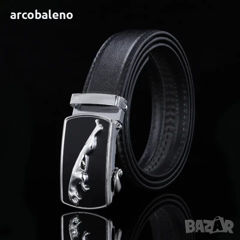 Мъжки кожени колани от изкуствена кожа с метална катарама 120см, 12 модела , снимка 3 - Колани - 51058285