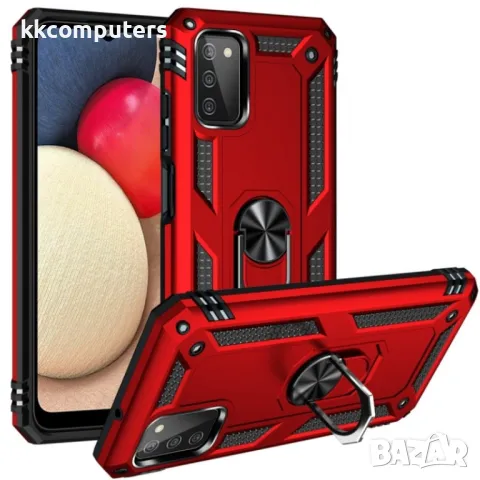 Samsung Galaxy A03s Удароустойчив Ring Holder Калъф и Протектор, снимка 6 - Калъфи, кейсове - 48611206