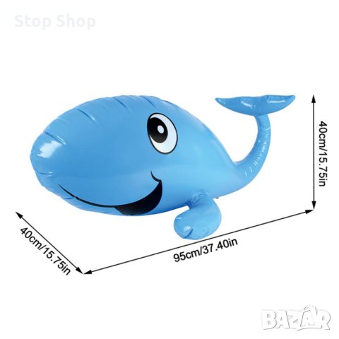 Голям надуваем воден кит спринклер играчка воден спринклер играчка заден двор играчка водни балони д, снимка 3 - Надуваеми играчки - 41065265