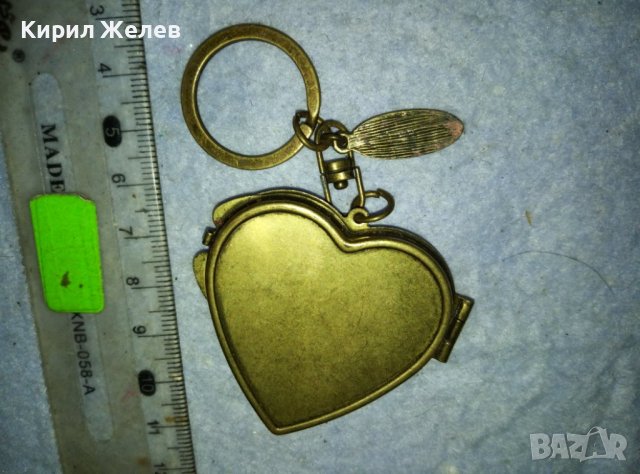 СЪРЦЕВИДНА БРОНЗОВА КУТИЙКА с КАРТИНКА - АРТ ВИСУЛКА за МОМИЧЕШКА ЧАНТА / КЛЮЧОДЪРЖАТЕЛ 38893, снимка 3 - Други ценни предмети - 42087851