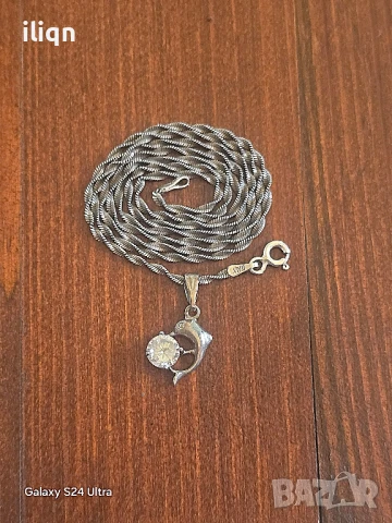 Сребърен синджир с висулка. 52см. Цена 22,99лв. За Севлиево безплатна доставка. , снимка 2 - Колиета, медальони, синджири - 51309953