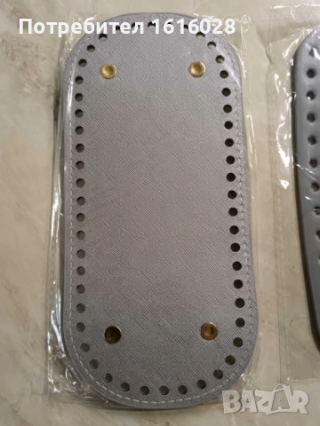 Три различни по големина сиви кожени дъна за чанти., снимка 2 - Чанти - 51585747