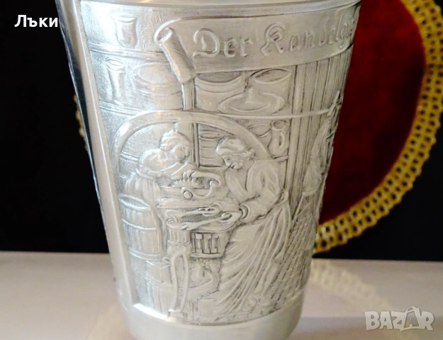 Калаена чаша,халба,картини със стари занаяти. , снимка 9 - Антикварни и старинни предмети - 51704585