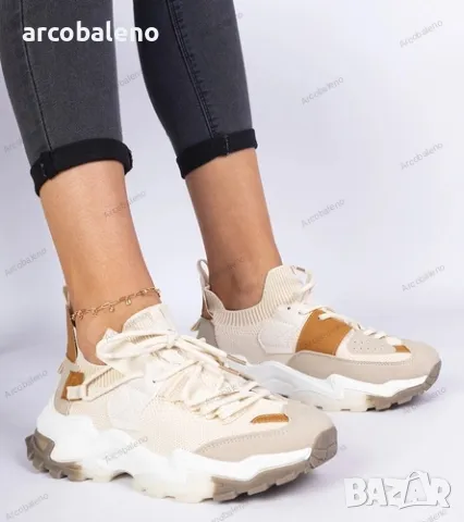 Дамски маратонки с горна част от чорап Milada, 2цвята , снимка 4 - Маратонки - 49307352