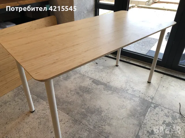 Маса (бюро) IKEA Anfallare с бели крака, снимка 5 - Бюра - 48308247