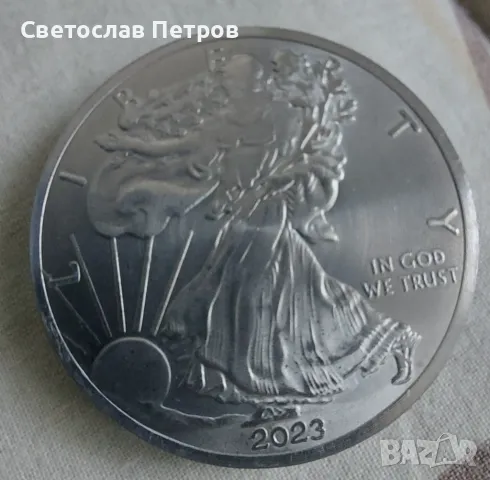Монета EAGLE LIBERTY, титан 31,1гр., снимка 5 - Нумизматика и бонистика - 49934763