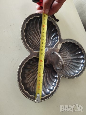 посребрена купа за ядки арт деко, снимка 3 - Антикварни и старинни предмети - 41575326