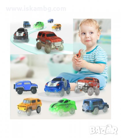 КОЛИЧКА ПОЛИЦЕЙСКА КОЛА ЗА СВЕТЕЩА ПИСТА МЕДЖИК ТРАКС , снимка 3 - Коли, камиони, мотори, писти - 33930360