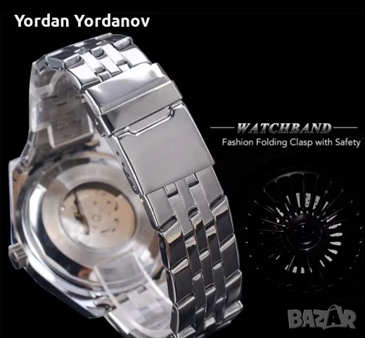 Луксозен механичен самонавиващ часовник, снимка 6 - Мъжки - 56001703