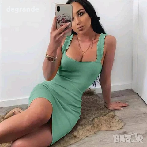 Сладки рокли в розово и зелено, снимка 2 - Рокли - 50794253