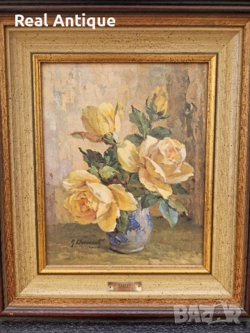 Много добра красива антикварна авторска картина масло върху платно , снимка 4 - Картини - 51509020