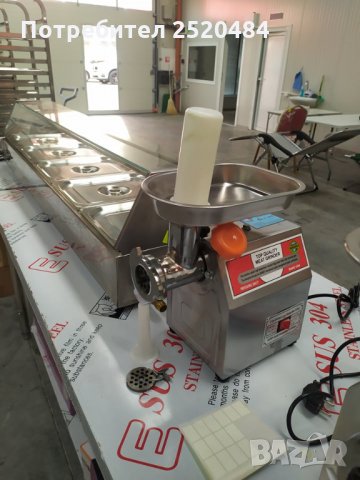 Професионална електрическа месомелачка ТК-12 с редуктор. Чисто нова. Хит цена 389лв/198,89€, снимка 9 - Месомелачки - 33790331