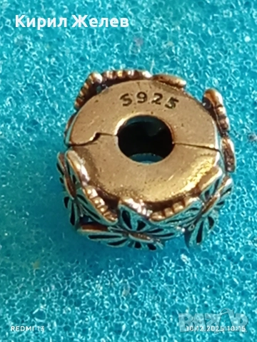 Клипс талисман за гривна Пандора сребро с декорация пеперуди 52418, снимка 5 - Гривни - 52718413