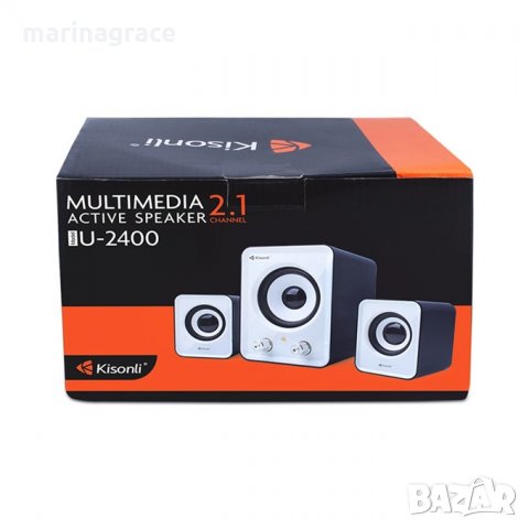 Тонколонки за компютър Kisonli U-2400, 5W+3W*2, USB, снимка 3 - Тонколони - 34791900