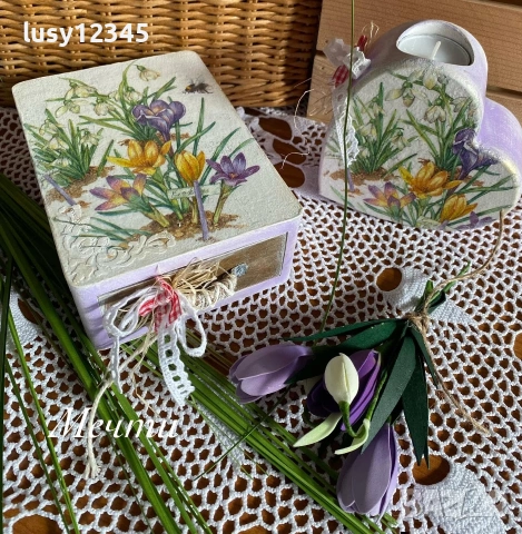 Кутия- Ранна пролет!, снимка 9 - Декорация за дома - 53023988